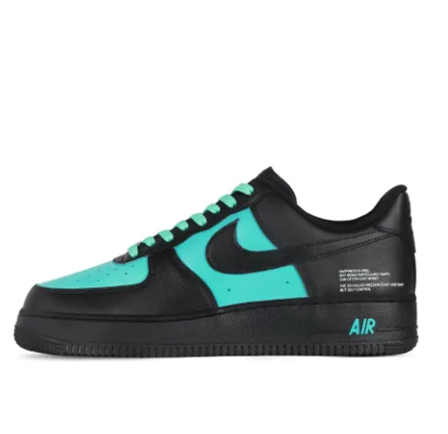 Custom Air Force 1 Low Mint Green Black White Font