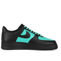 Custom Air Force 1 Low Mint Green Black White Font