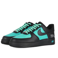 Custom Air Force 1 Low Mint Green Black White Font