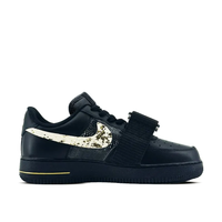 Custom Air Force 1 Low Black Stripe Floral Pattern