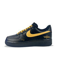 Custom Air Force 1 Low Black Gold Swoosh