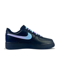 Custom Air Force 1 Low Black Blue Purple Swoosh Star