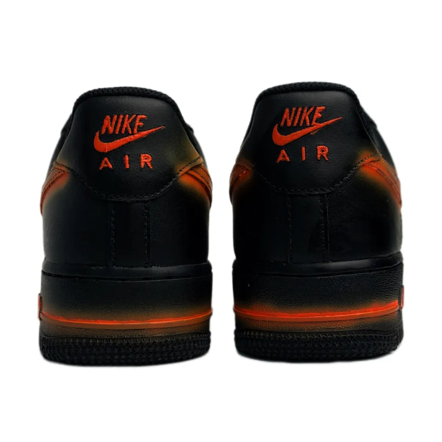 Custom Air Force 1 Low Black Orange Swoosh