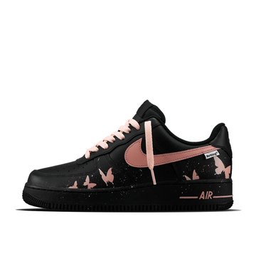 Custom Air Force 1 Low Pink Butterfly Swoosh