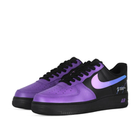 Custom Air Force 1 Low Blue Purple Gradient Swoosh Black