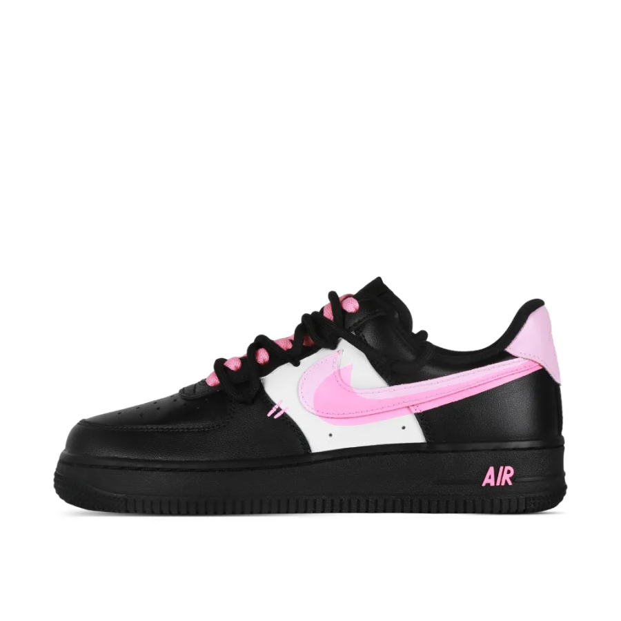 Custom Air Force 1 Low Black Pink Shadow White