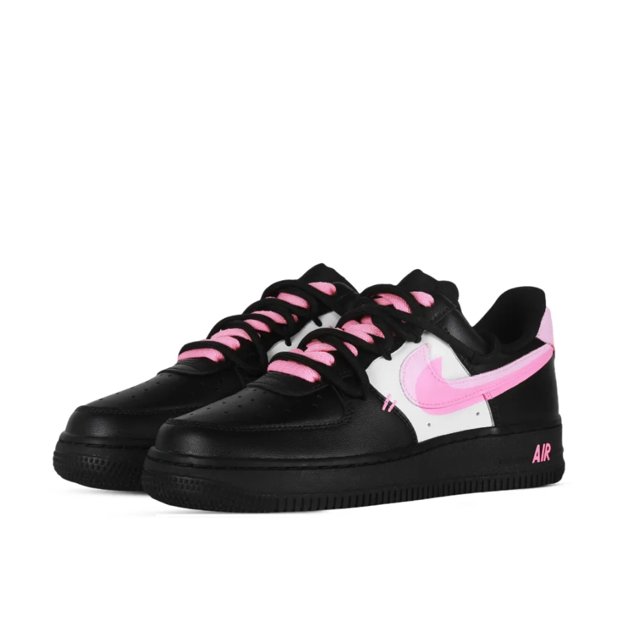 Custom Air Force 1 Low Black Pink Shadow White