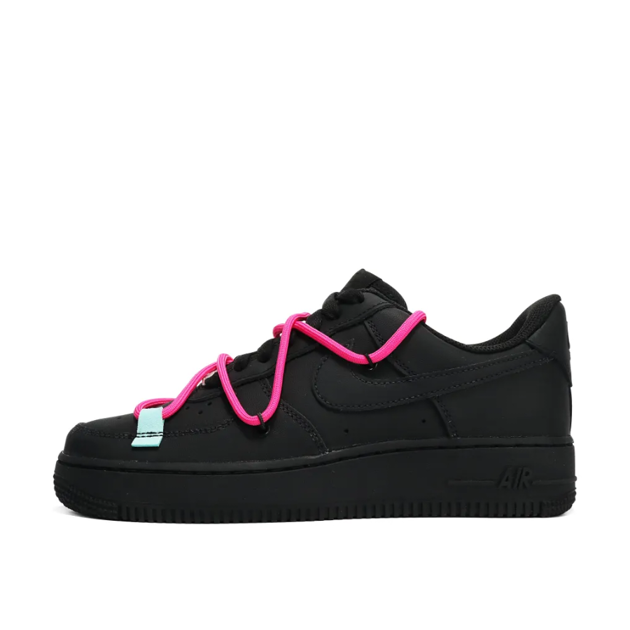 Custom Air Force 1 Low Extra Pink Lace Black