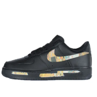 Custom Air Force 1 Low Black Block Grid Yellow