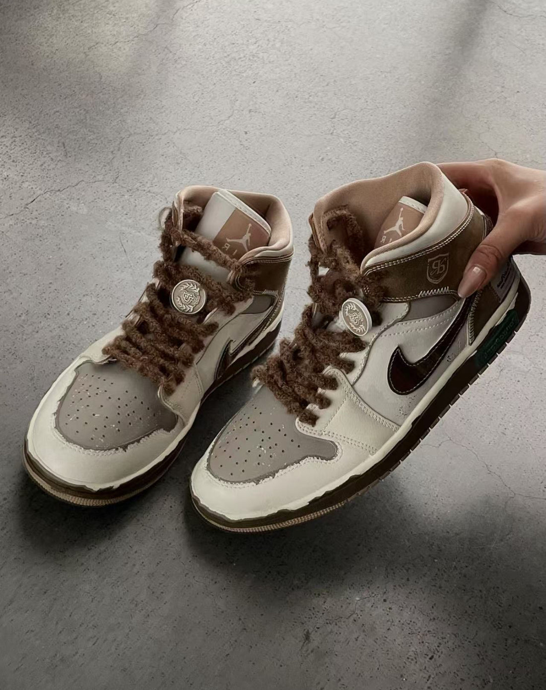 Custom Air Jordan 1 Brown White