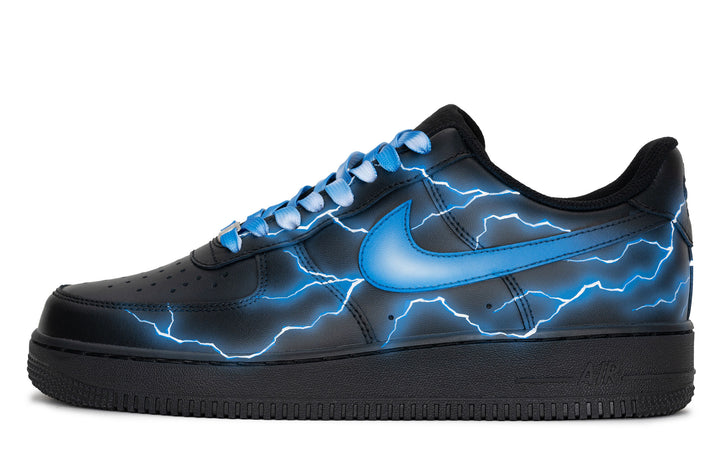 Custom Air Force 1 Blue White Thunder Lightning