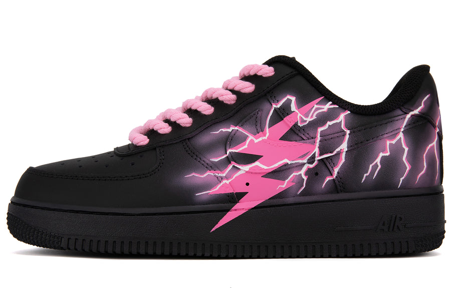 Custom Air Force 1 Pink Thunder Lightning