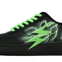 Custom Air Force 1 Green Thunder Lightning