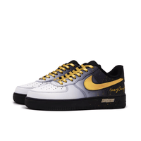 Custom Air Force 1 Christmas Black White Gradient Gold Swoosh