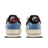 Custom Air Force 1 Christmas Blue White Red Grid Swoosh