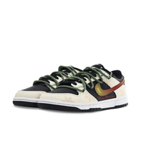 Custom Dunk Christmas Beige Black Snowflakes Print